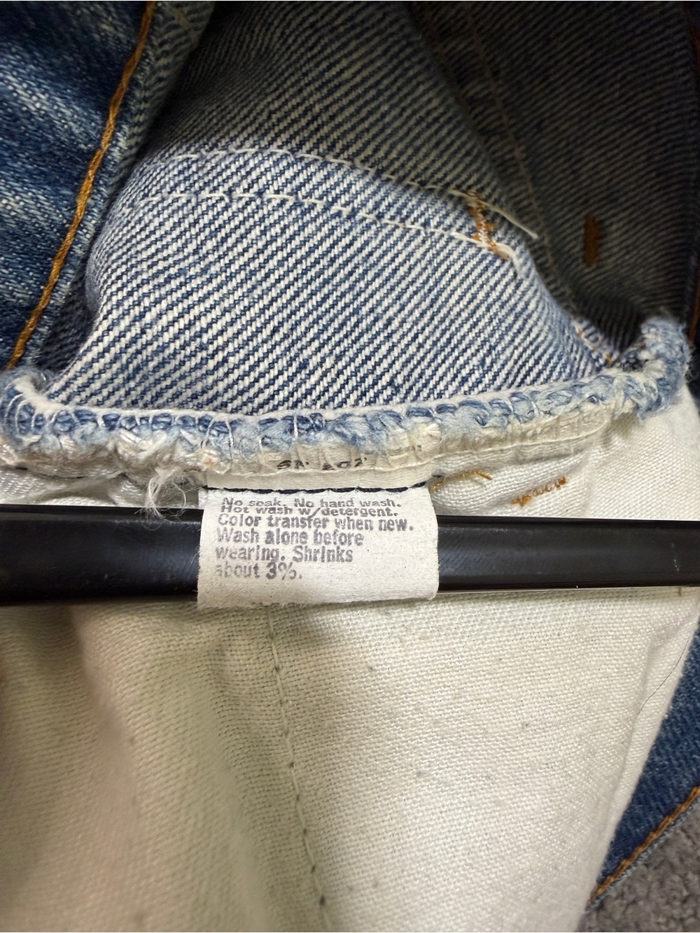 VINTAGE 70s Levi’s 646 Orange Tab Bell Bottoms 28x30 Made in USA - Picture 12 of 13